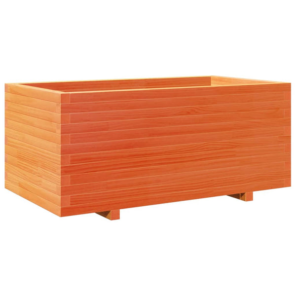 Pflanzkübel Wachsbraun Kiefer Massivholz 110 cm