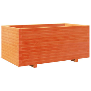 Pflanzkübel Wachsbraun Kiefer Massivholz 110 cm