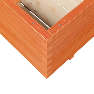 Pflanzkübel Wachsbraun Kiefer Massivholz 110 cm