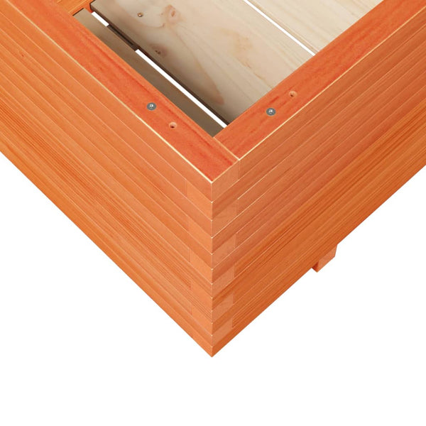 Pflanzkübel Wachsbraun Kiefer Massivholz 110 cm