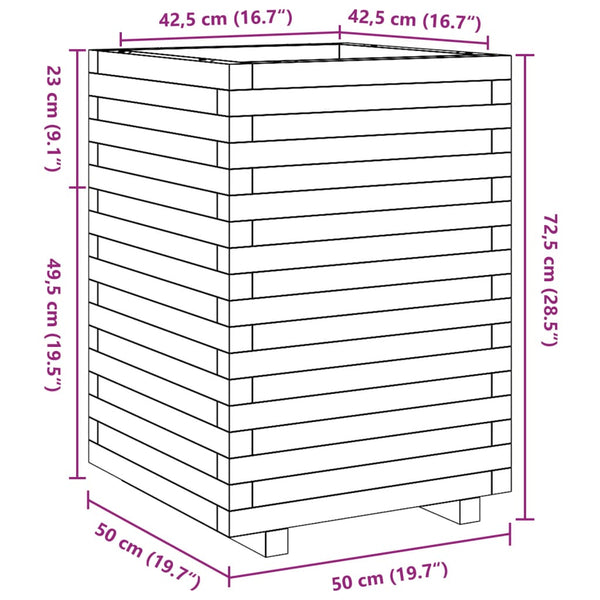 Pflanzkübel aus Douglasie 50x50x72,5 cm