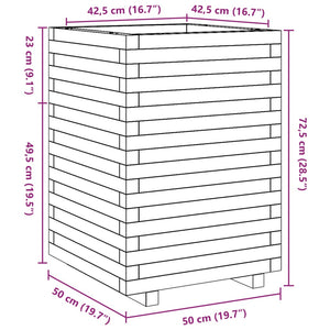 Pflanzkübel Kiefernholz 50x50x72,5cm