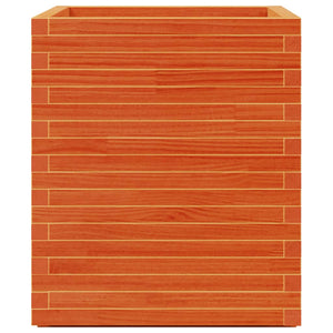 Pflanzkübel Wachsbraun 60x60cm Kiefer Massivholz