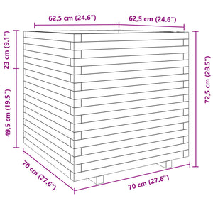 Massiver Douglasie Pflanzkübel, 70x70x72.5cm