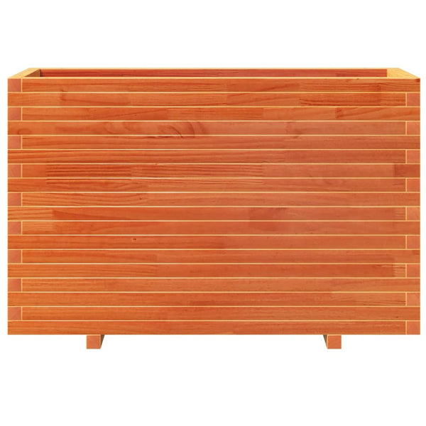 Pflanzkübel Wachsbraun 110cm Kiefer Massivholz