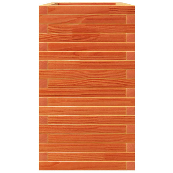Pflanzkübel Wachsbraun 110cm Kiefer Massivholz