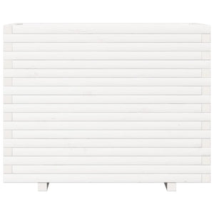 Weißer Pflanzkübel 90x60x72,5cm Kiefer Massivholz