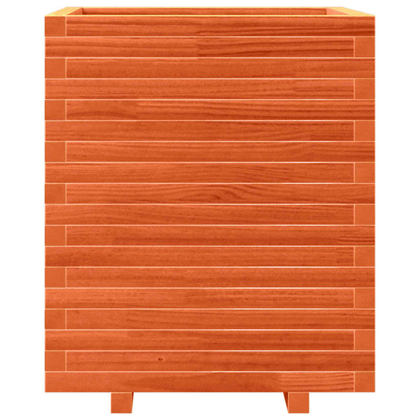Pflanzkübel Wachsbraun 60x60x72cm Kiefer Massivholz