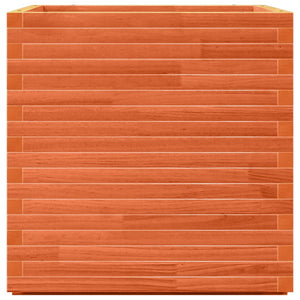 Pflanzkübel Wachsbraun 70x70 cm Kiefer Massivholz