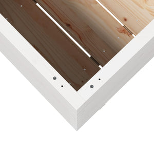 Weißer Pflanzkübel 70x40x72cm Kiefer Massivholz