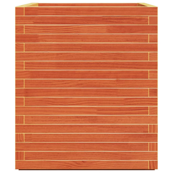 Pflanzkübel Wachsbraun 90x60x72cm Kiefer Massivholz