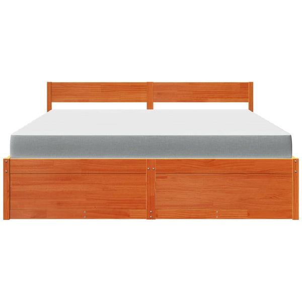 Bett mit Schubladen & Matratze 180x200 Massivholz