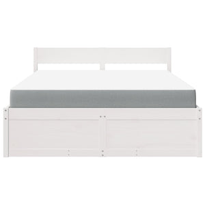 Bett 160x200 mit Schubladen & Matratze Kiefer Massivholz
