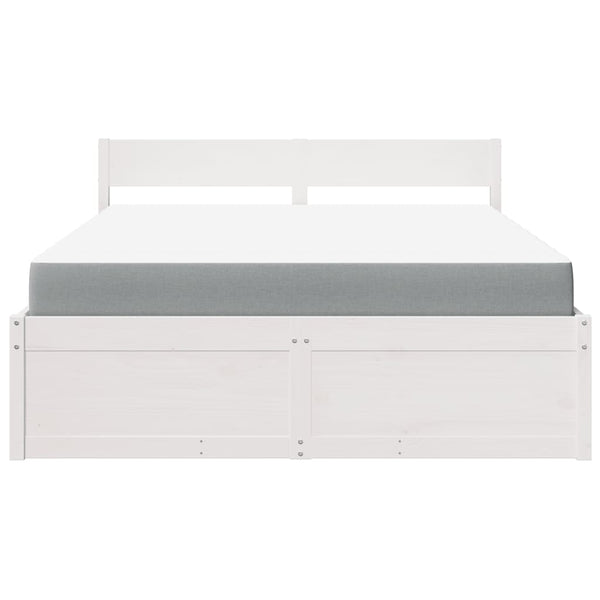 Bett 160x200 mit Schubladen & Matratze Kiefer Massivholz