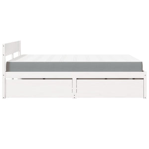 Bett 160x200 mit Schubladen & Matratze Kiefer Massivholz