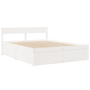 Bett 160x200 mit Schubladen & Matratze Kiefer Massivholz