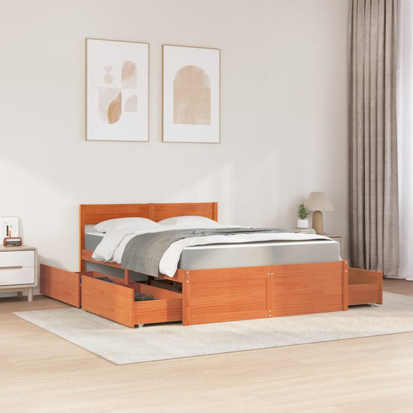 Bett mit Schubladen & Matratze 120x200 cm