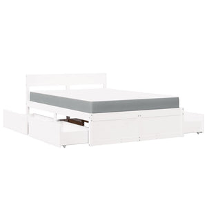 Bett mit Schubladen und Matratze 140x190 cm