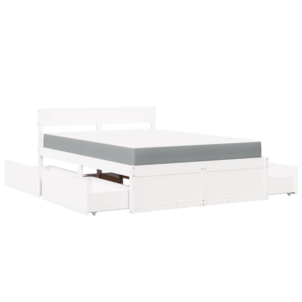 Bett mit Schubladen und Matratze 140x190 cm