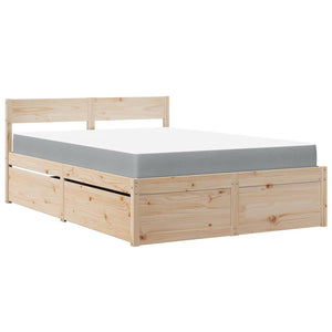 Bett 120x190 Kiefer Massivholz mit Matratze