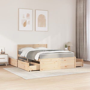 Bett 120x190 Kiefer Massivholz mit Matratze
