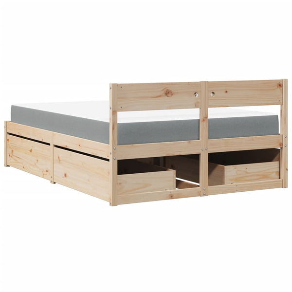 Bett 120x190 Kiefer Massivholz mit Matratze