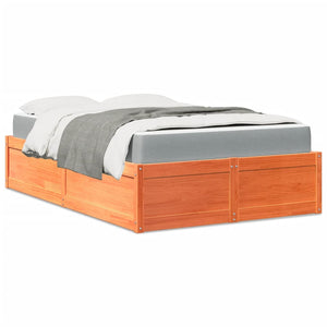Massivholz Kiefer Bett mit Matratze 120x200 cm