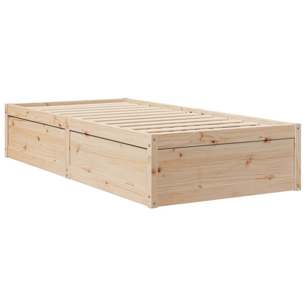 Massivholz Kiefer Bett mit Matratze 100x200 cm