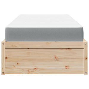 Massivholz Kiefer Bett mit Matratze 100x200 cm