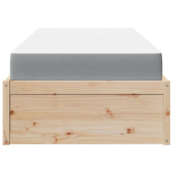 Massivholz Kiefer Bett mit Matratze 100x200 cm