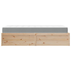 Massivholz Kiefer Bett mit Matratze 100x200 cm