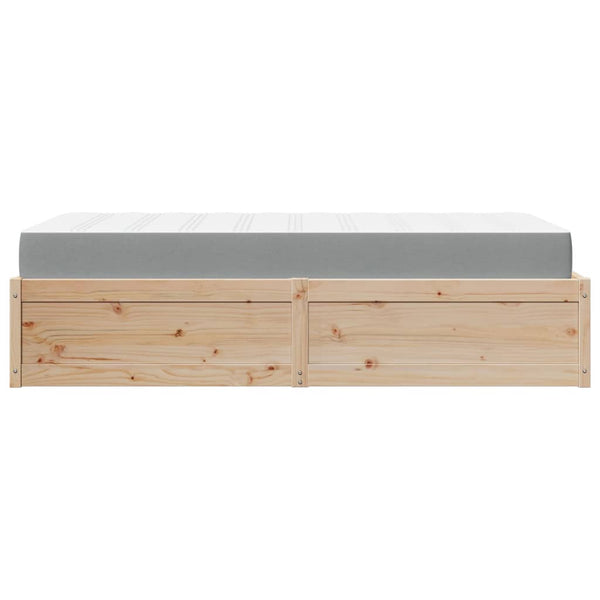 Massivholz Kiefer Bett mit Matratze 100x200 cm