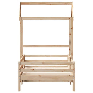 vidaXL Lit en bois massif avec toit 100x200 cm pin