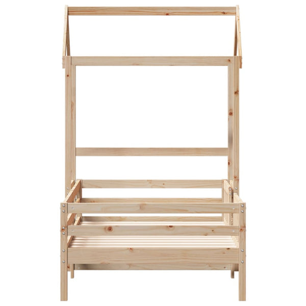 Massivholzbett Kiefer mit Dach 80x200 cm