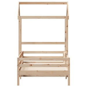 Massivholzbett Kiefer mit Dach 75x190 cm
