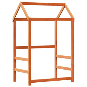 Massivholzbett mit Dach Orange 75x190 cm