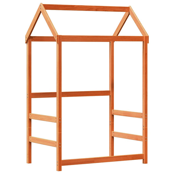 Massivholzbett mit Dach Orange 75x190 cm