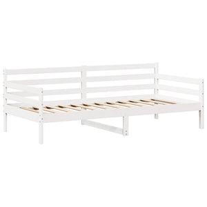 Tagesbett mit Dach Weiß 80x200 cm Kiefernholz