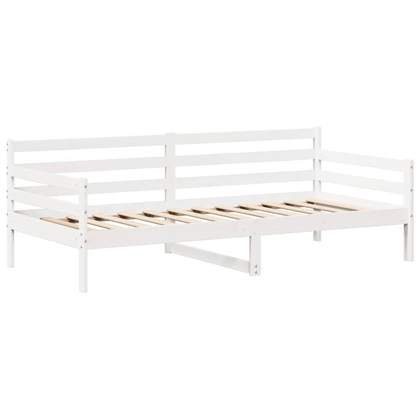 Tagesbett mit Dach Weiß 80x200 cm Kiefernholz