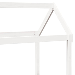 Tagesbett mit Dach Weiß 80x200 cm Kiefernholz