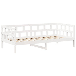 Tagesbett Set mit Dach 80x200 cm Kiefer Weiß