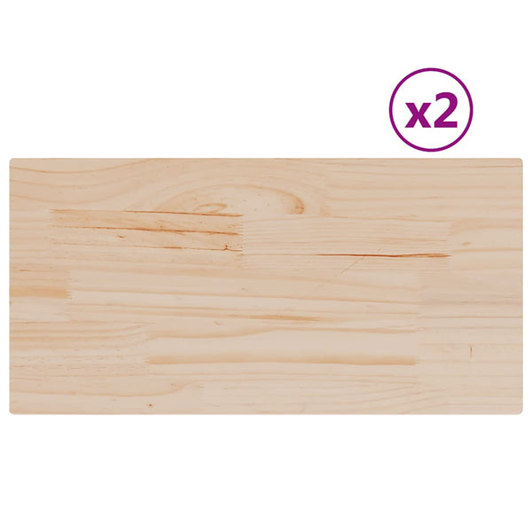 Massivholz Tischplatten Kiefer 70x35 cm, 2er Set
