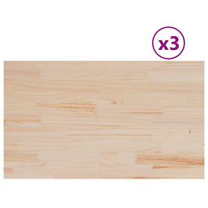 Massivholz Tischplatten Kiefer 80x47 cm, 3er Set