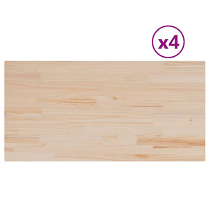 Massivholz Tischplatten Kiefer 100x50 cm, 4er Set