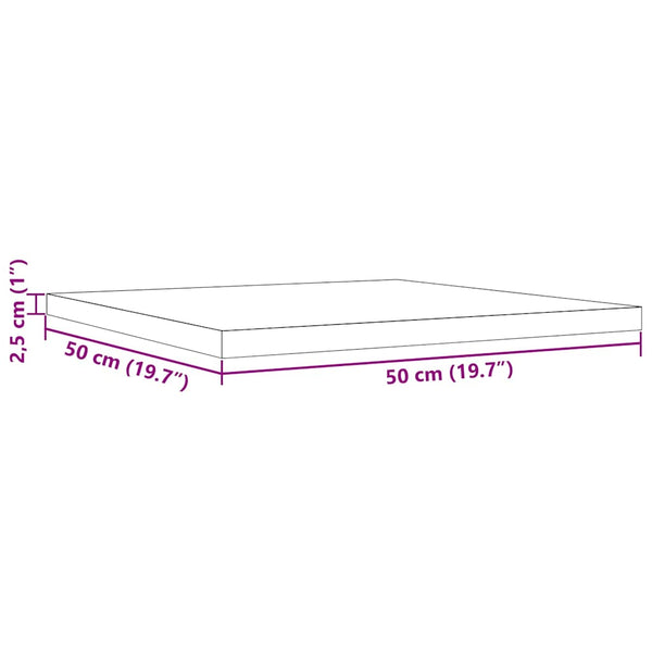 Massivholz Tischplatte Kiefer 50x50 cm