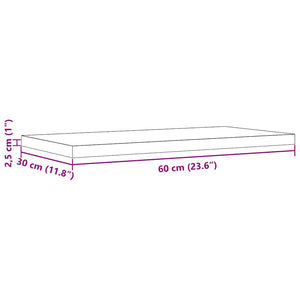 Massivholz Tischplatten Kiefer 60x30 cm, 2er Set