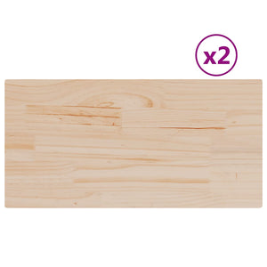 Massivholz Tischplatten Kiefer 90x45 cm, 2er Set