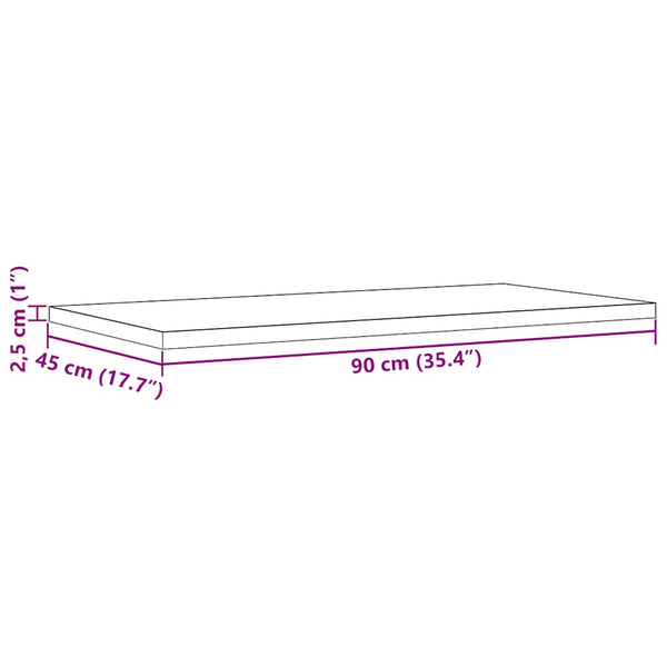 Massivholz Tischplatten Kiefer 90x45 cm, 2er Set