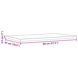 vidaXL Plateaux de table 3 pcs 80x47x2,5 cm Rectangulaire Bois de pin massif