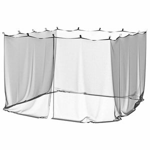 Moskitonetz für Pavillon, 300x300x200cm, Schwarz